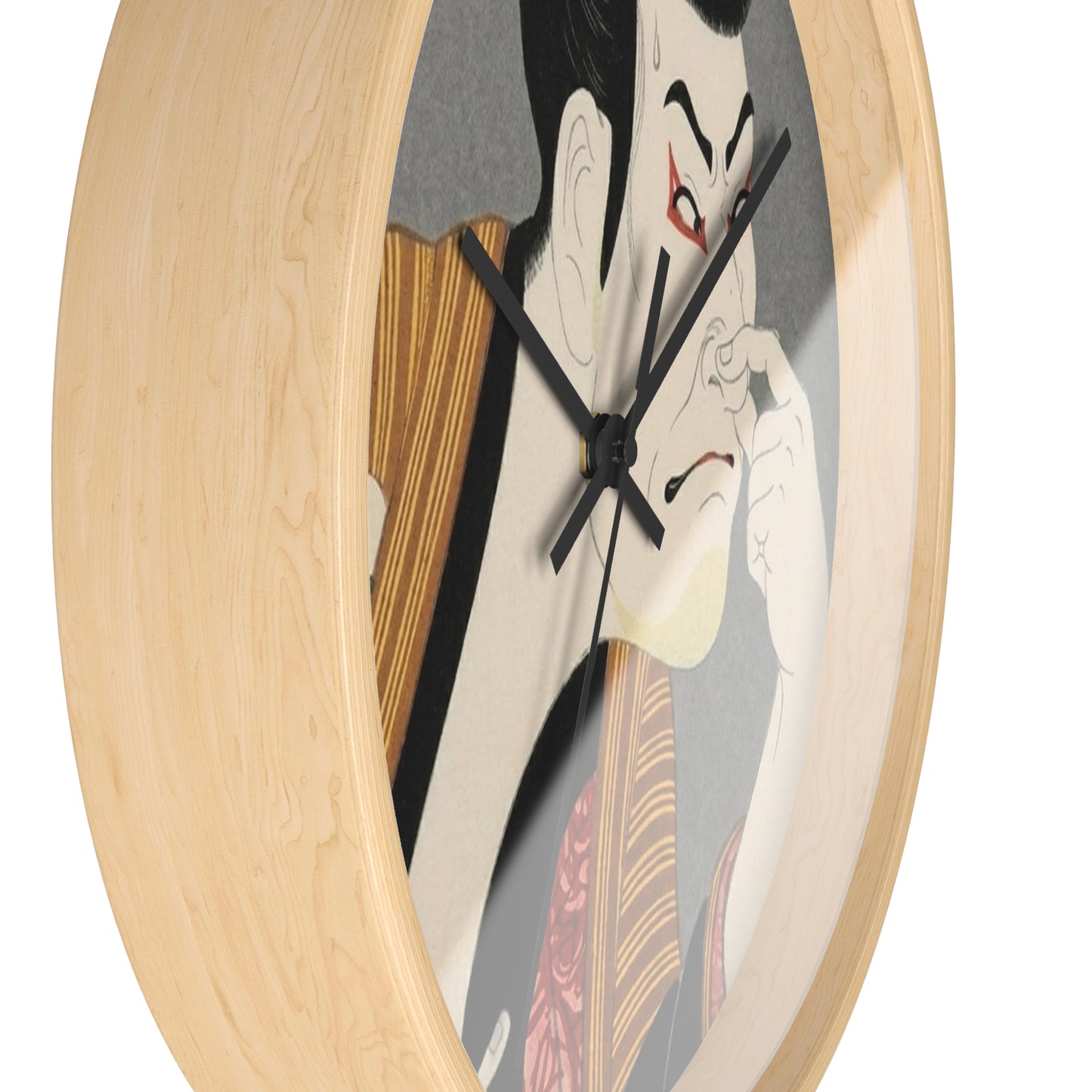 Kabuki Actor Wall Clock – Vintage Japanese Ukiyo-e Art Timepiece