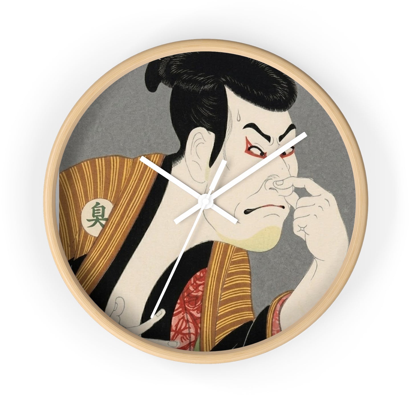 Kabuki Actor Wall Clock – Vintage Japanese Ukiyo-e Art Timepiece